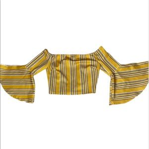 Off The Shoulder Striped Top
